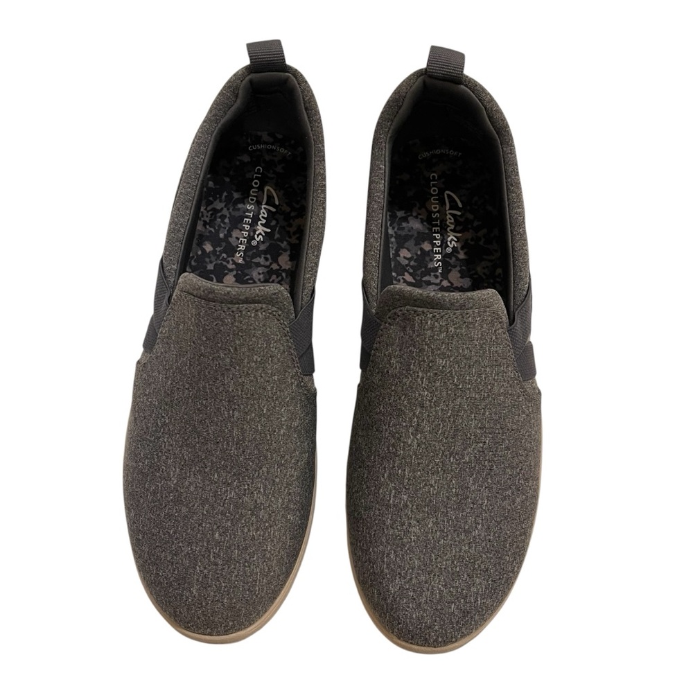Women’s CLARKS Cloudsteppers Breeze Bali Slip On Shoes Grey NWOT - Picture 3 of 6